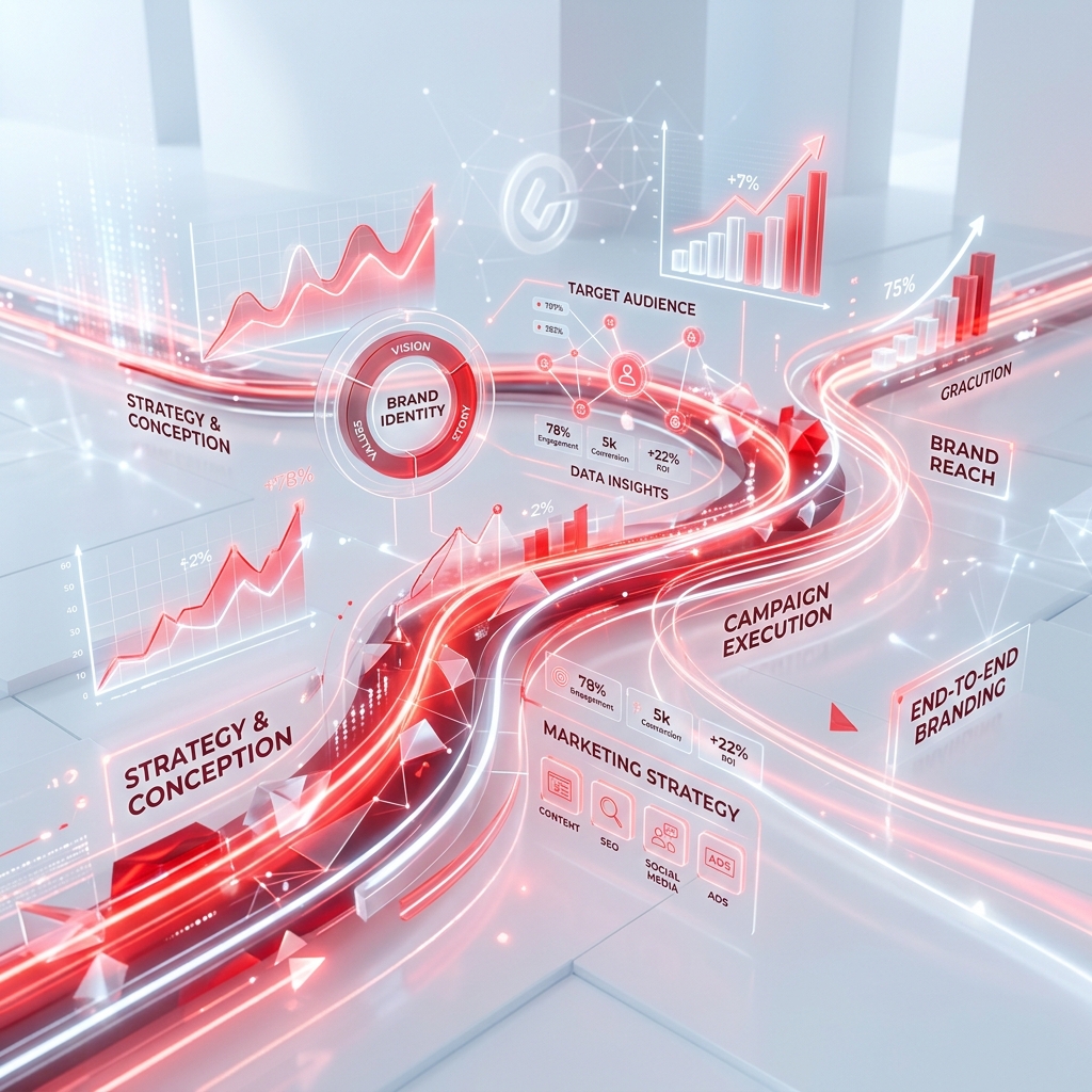 NAVA end-to-end marketing strategy visualised — from brand identity to campaign execution