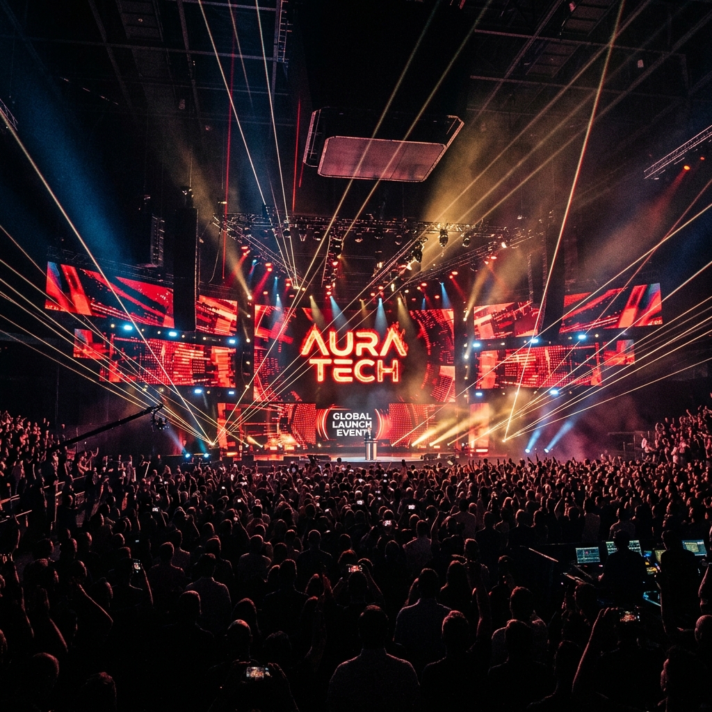 AuraTech global product launch event production by NAVA
